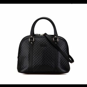 Gucci Black Textured Satchel